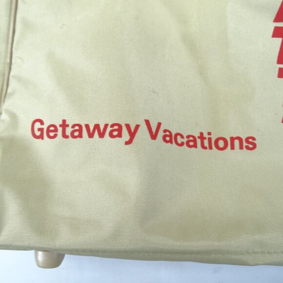 Vintage‎ TWA Airline Beige Getaway Vacation Carry On Messenger Tote Bag - Picture 2 of 13